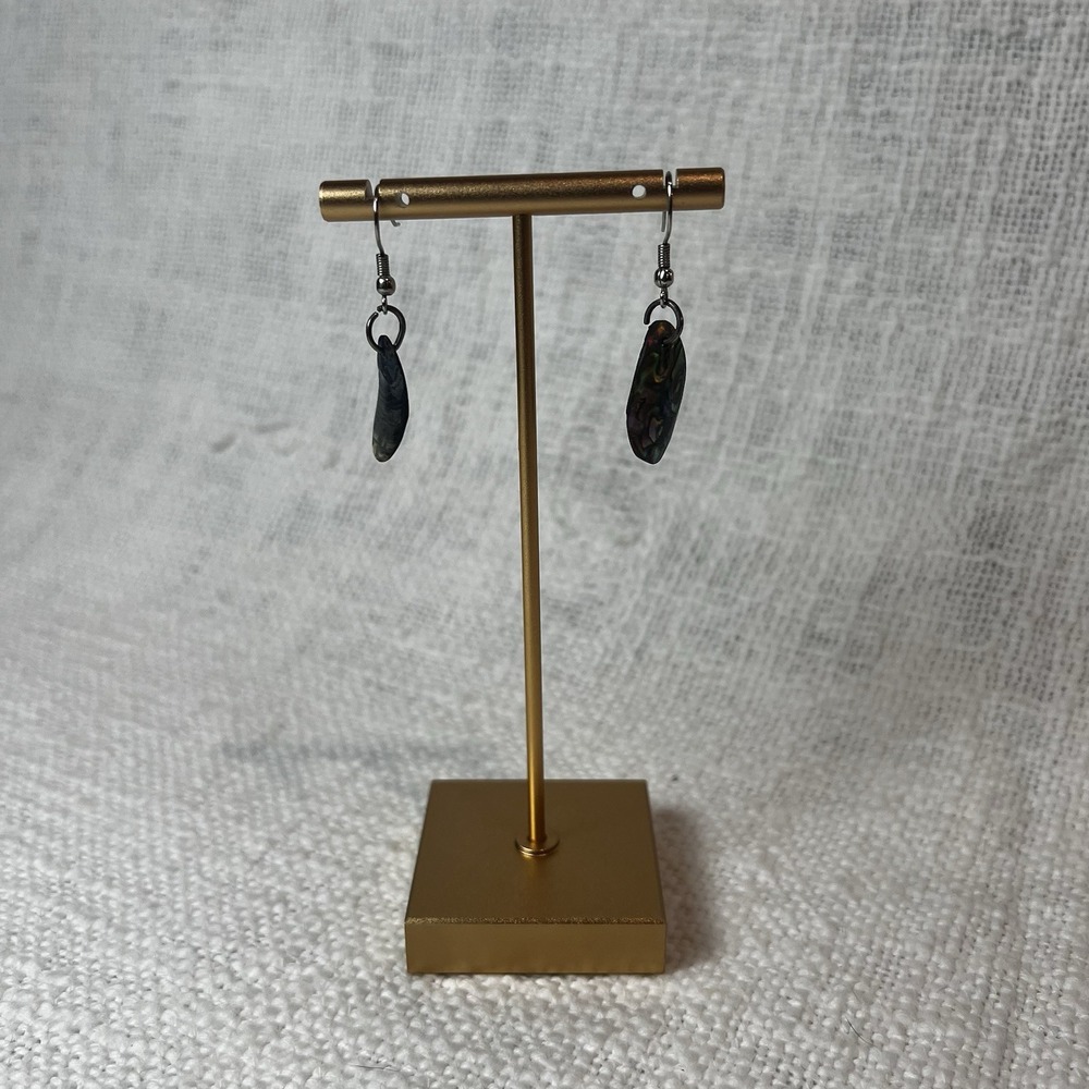 Black Multicolor Acrylic Teardrop Shaped Dangle Earrings Retro Streetwear Y2K
